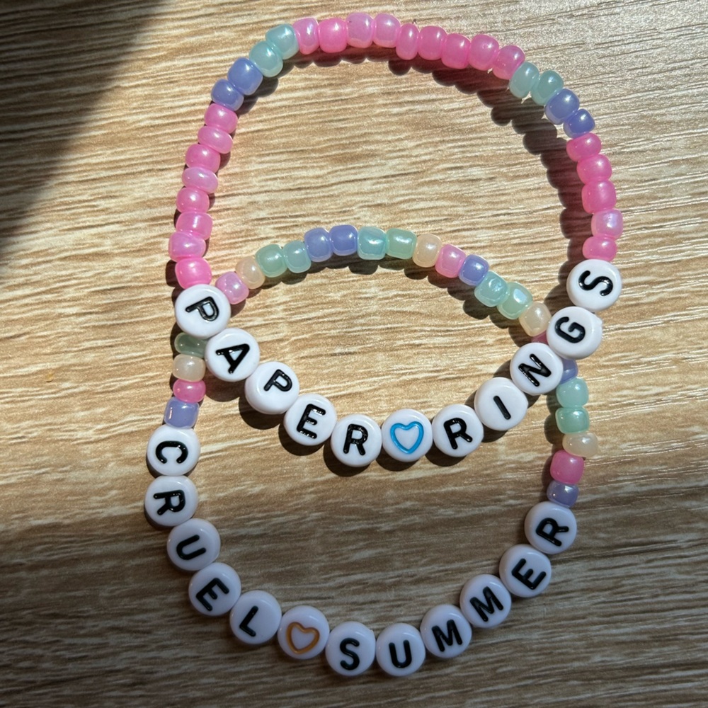 2 Taylor swift beaded friendship bracelets